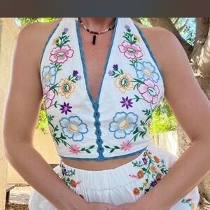 Free People Lucy Mae Embroidered Set